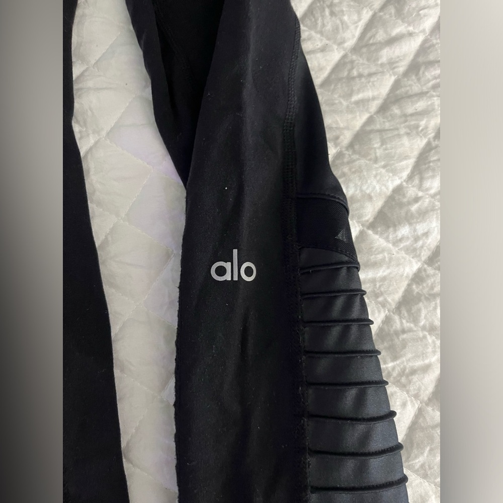 Alo Yoga High-Waist Moto Leggings - Black, Size XS